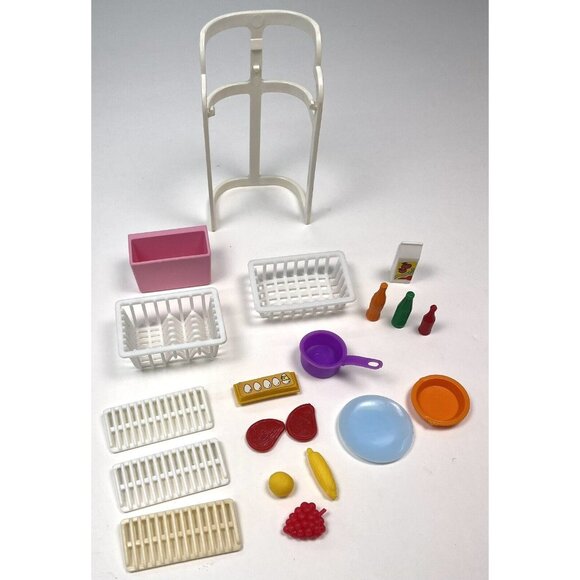 VTG 22pc Lot 1990s MATTEL Barbie Dream House Kitchen Set 8754 REPLACEMENT PIECES - Picture 9 of 9